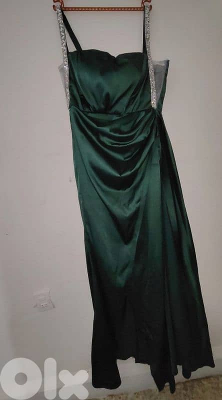 evening green dress never used size l/xl 1