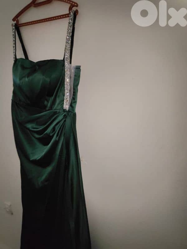 evening green dress never used size l/xl 3