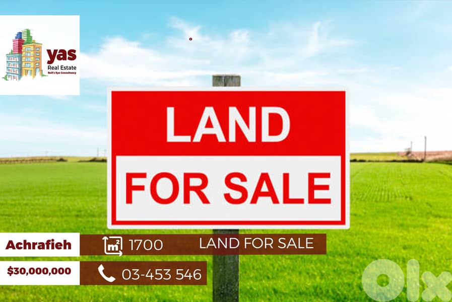 Achrafieh 1700m2| Land | Prime Location | Investment | Sea View | PA | 0