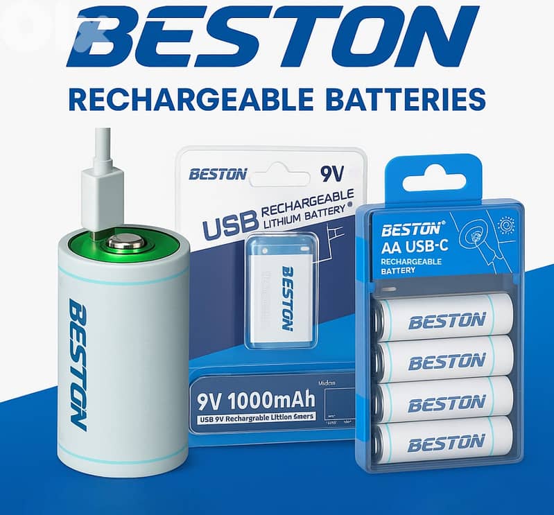 Beston Li-ion Rechargeable AA 1.5V Type C 0