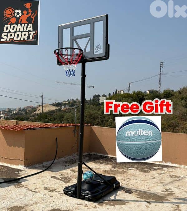 180$ buy movable basketball hoop (get basketball Molten free) 0
