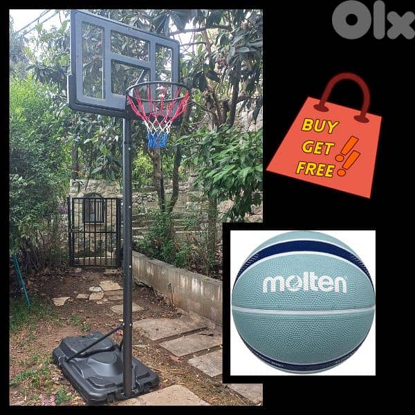 180$ buy movable basketball hoop (get basketball Molten free) 2