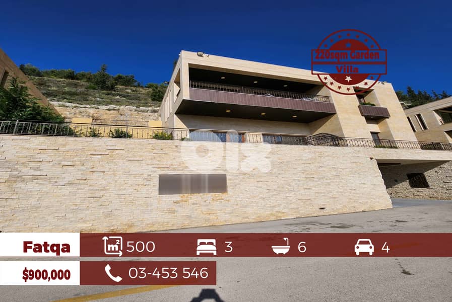 Fatqa 500m2 | 220m2 Garden | Triplex Villa | Gated Community | View|YV 0