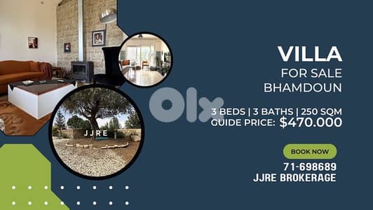 Prime Location Villa In Bhamdoun For Sale