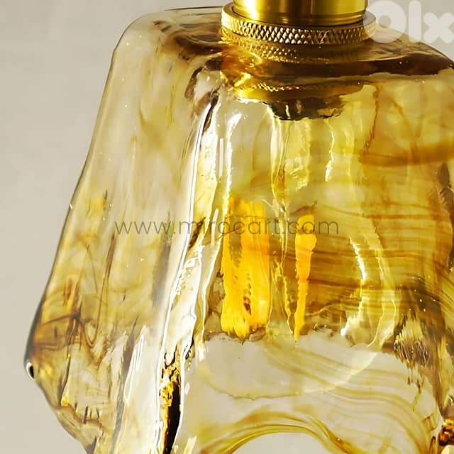 Golden Vintage Wall Light – 39" Draped Cord + Whiskey-Warm Amber Glow 1