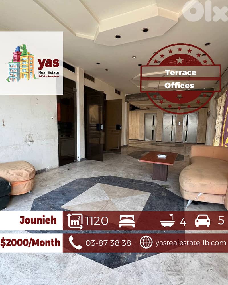 Jounieh 1120m2 | Terrace | Panoramic View | Offices | EH 0