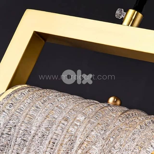 Flowing Waterfall Pendant Light – Liquid Gold Brass & Glass 4