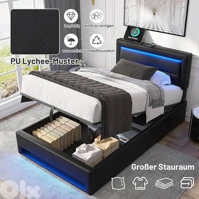single bed with storage