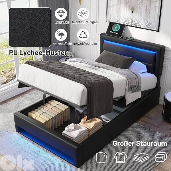 single bed with storage 0