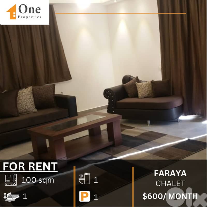 CHALET FOR RENT IN FARAYA 0