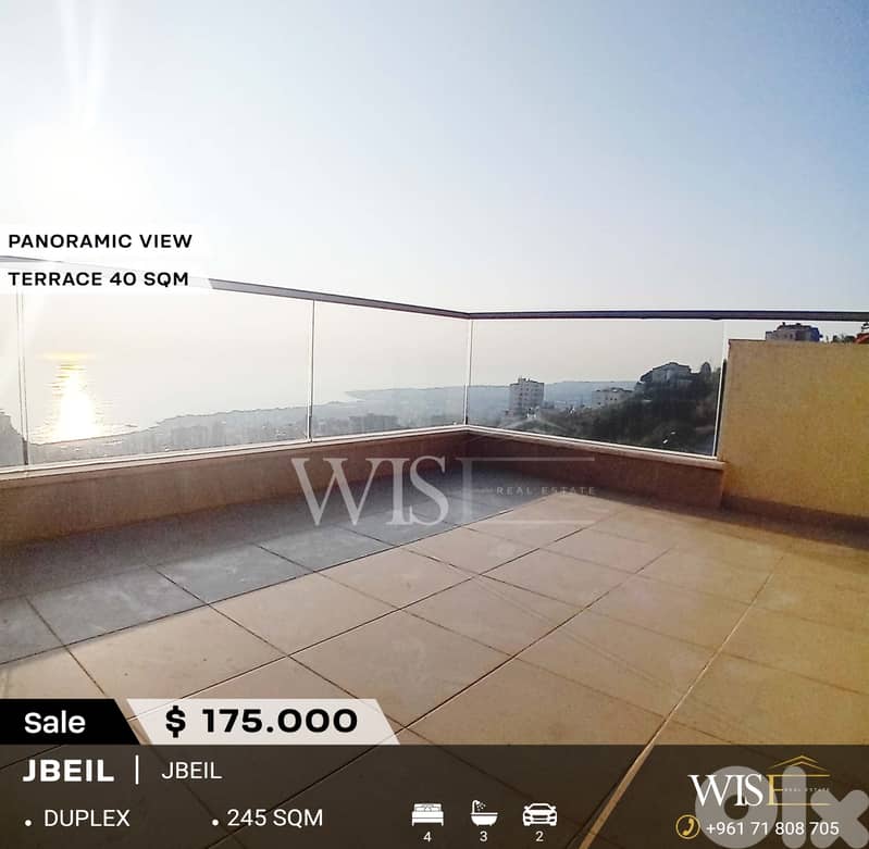 245 SQM duplex with terrace for SALE in Blat-Jbeil ! 0