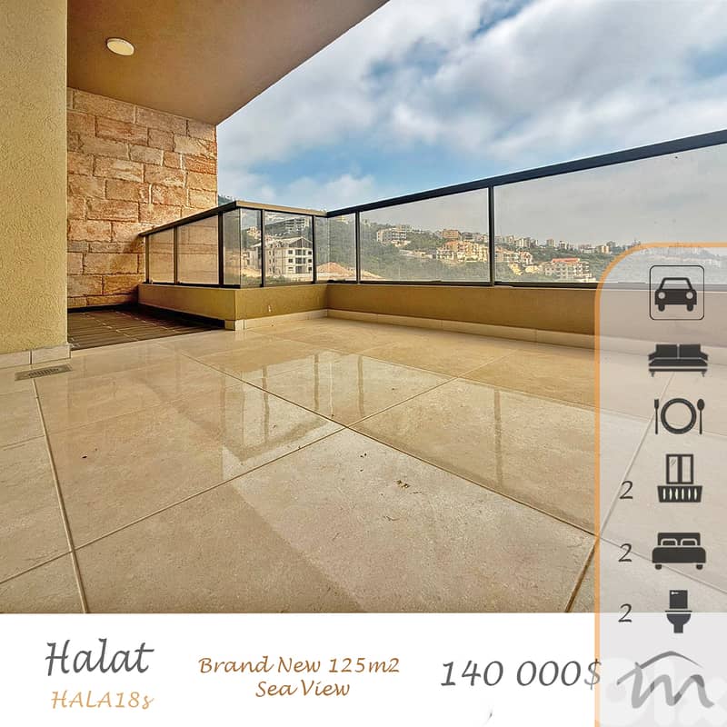 Halat | Brand New 125m² 2 Bedrooms | 2 Balconies | Panoramic Sea View 0
