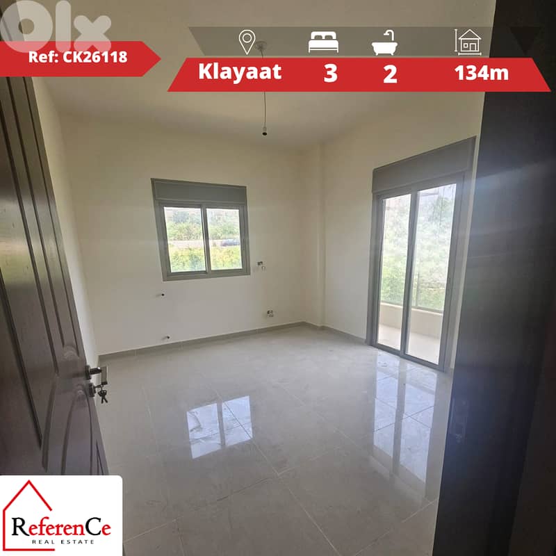 Brand new apartment in Klayaat شقة مشروع جديد في القليعات 0