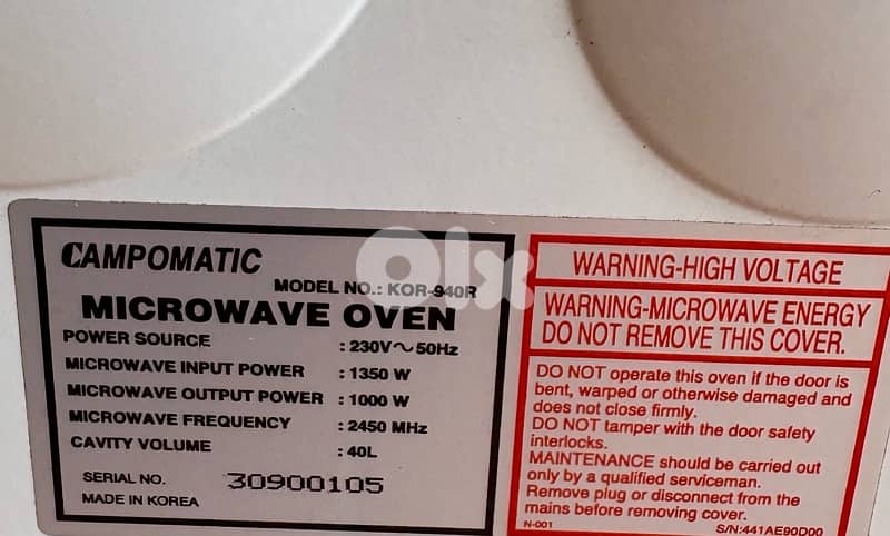 Campomatic microwave 1