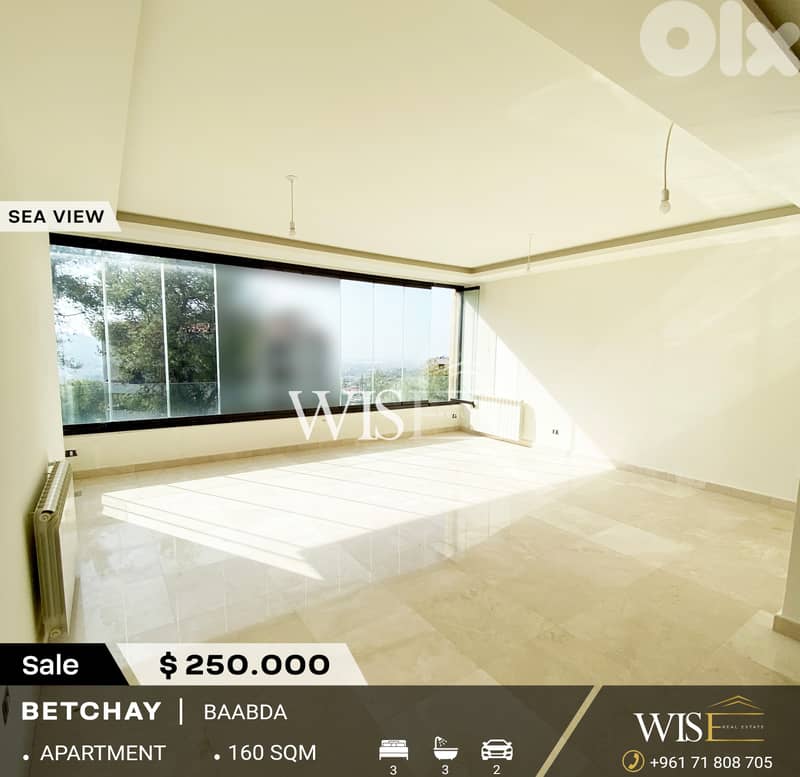 160 SQM Apartment for SALE in Betchay-Baabda! 0