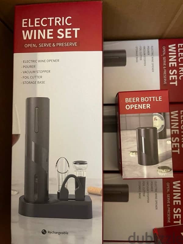 Wine Opener rechargeable full set + beer opener 2