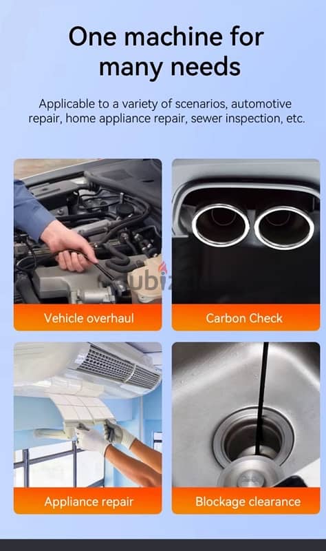 Endoscope with screen rechargeable with accessorie 1