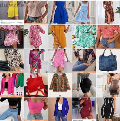 shein clothes . ١٠٠ قطعة من شي إن .