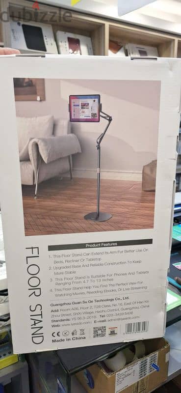 YESIDO FLOOR STAND MULTIPLE ADJUSTMENT LAZY STAND FOR TABLETS