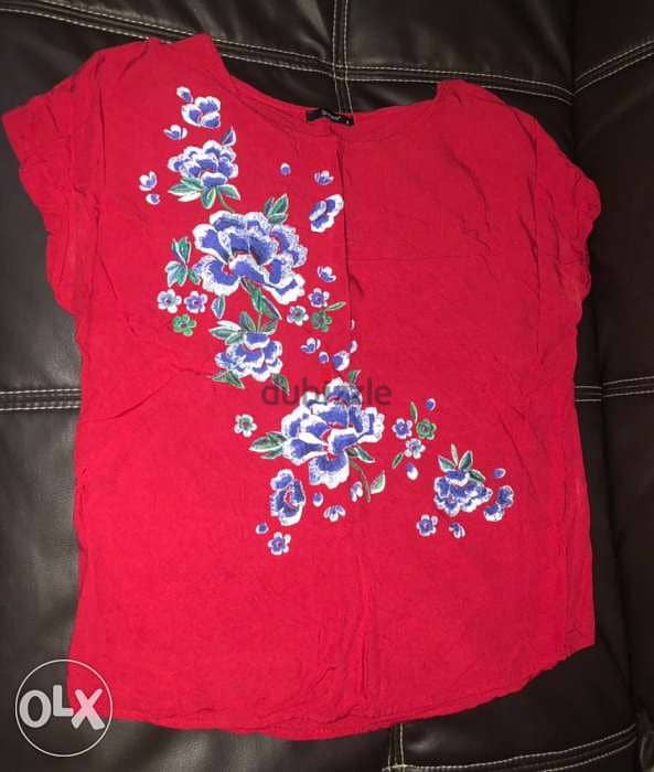 women clothing, blouse, tshirt, top, red color 0