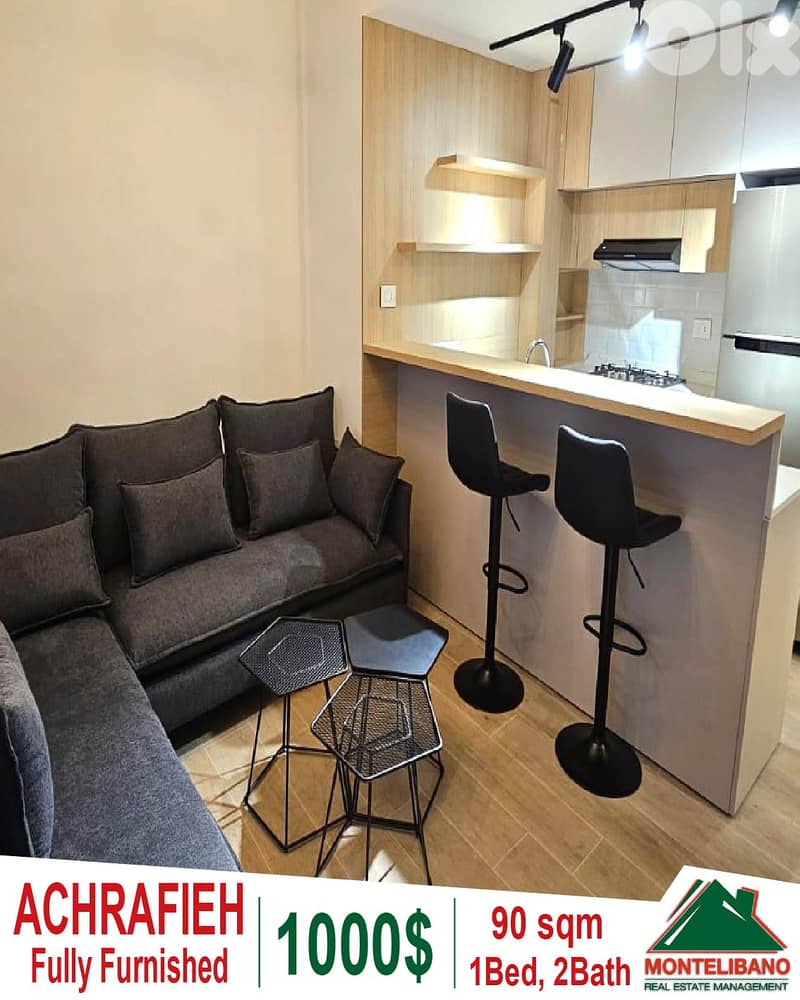 Fully Furnished 90 sqm Apartment For Rent in Achrafieh !!! 0