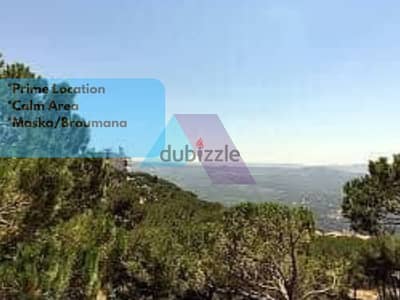 1083m2 land+mountain view 4 sale in Maska/Broumana-أرض للبيع في برمانا