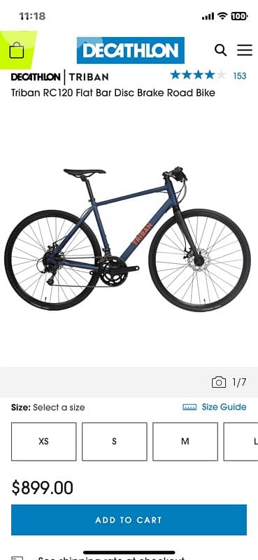 triban road bike  size large 5