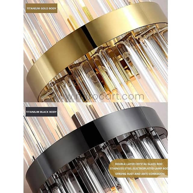 Modern Cascade Wall Light | LED-Ready Sconce with Crystal Glass Panels 7