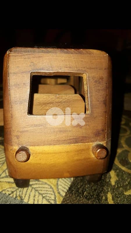 A beautiful vintage masterpiece of tricycle car handmade of wood 10