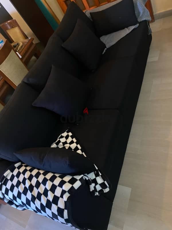 Black Sofa 3 Seater 2