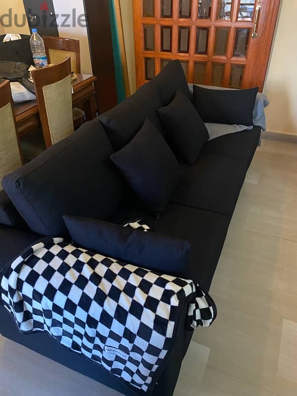 Black Sofa 3 Seater 3