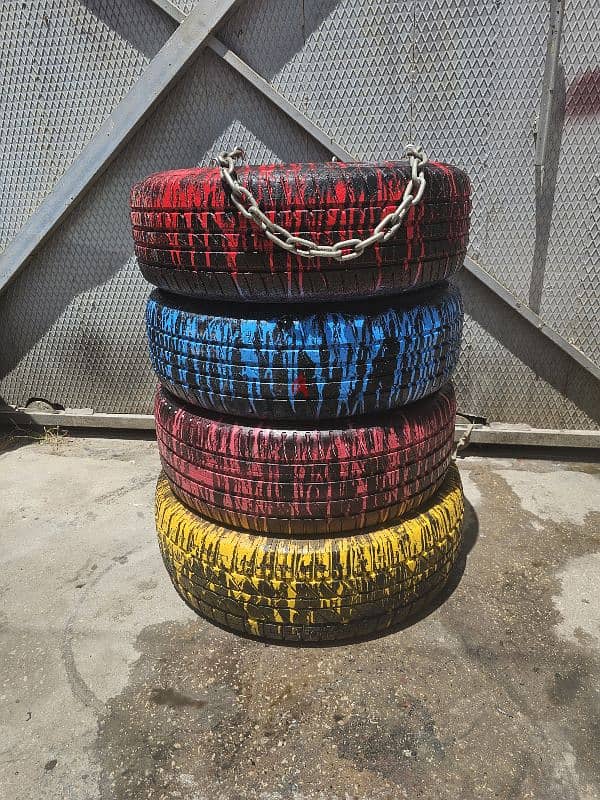 Custom Painted Wheel Punching Bag – Unique Heavy-Duty Design 1