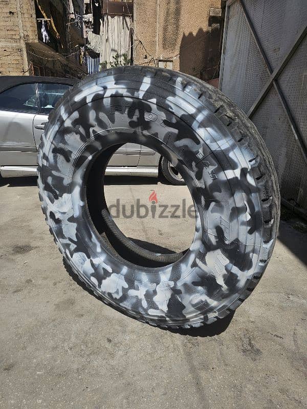 Camouflage Truck Tire – For Flips, Hammer Strikes & MMA Training 1