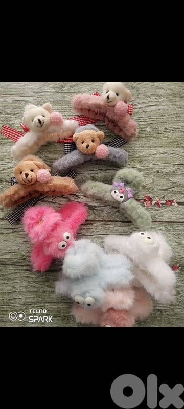 funny furr hair clips for women 5