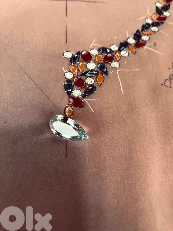 حجر كريم طبيعي اكوامارين  وزن 7.08 قيراط Aquamarine Gemstone سعر نهائي 0
