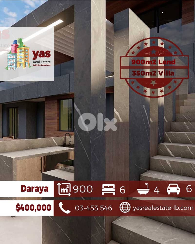 Daraya 900m2 | 350m2 Villa | Troc Available | Garden Available |A 0