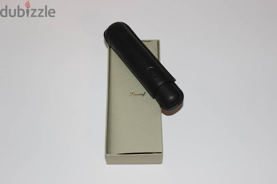 LECERF Leather cigar pouch (1 cigar holder) 4