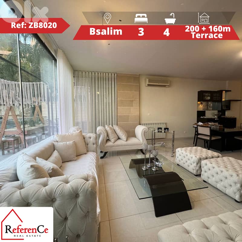 Apartment with Terrace in Bsalim شقة مع تراس في بصاليم 0