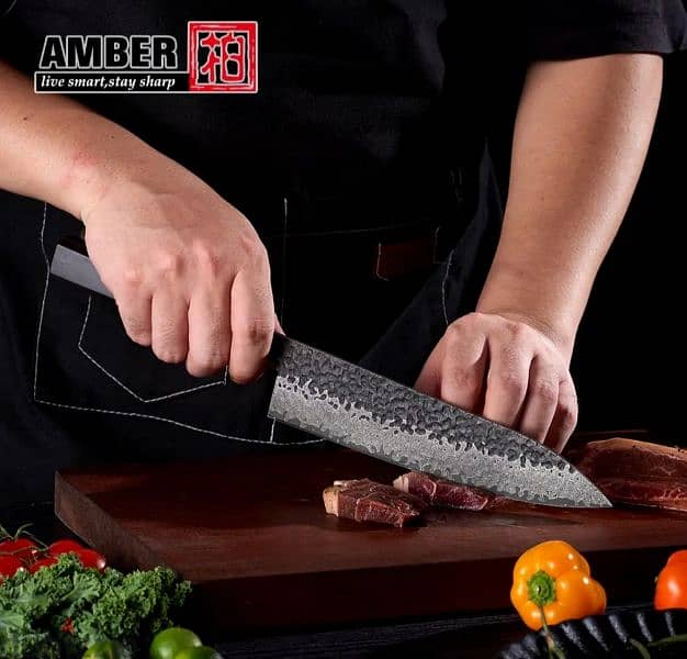 Demascus Steel Professional Chefs Knives 6