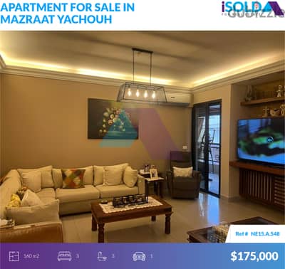 130m2 Apartment for sale in Mazraat Yachouh - شقة للبيع في مزرعة يشوع