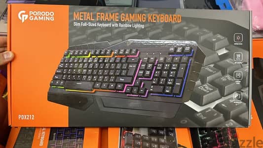 Porodo gaming metal frame gaming keyboard pdx212