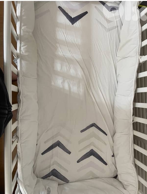 pottery barn crib bumper 1