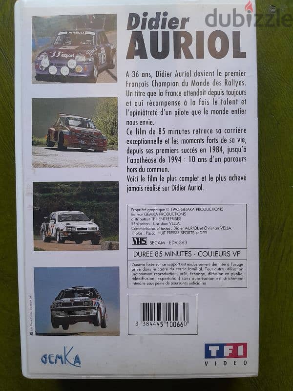 RALLY special TF1 vhs production DIDIER AURIOL 1