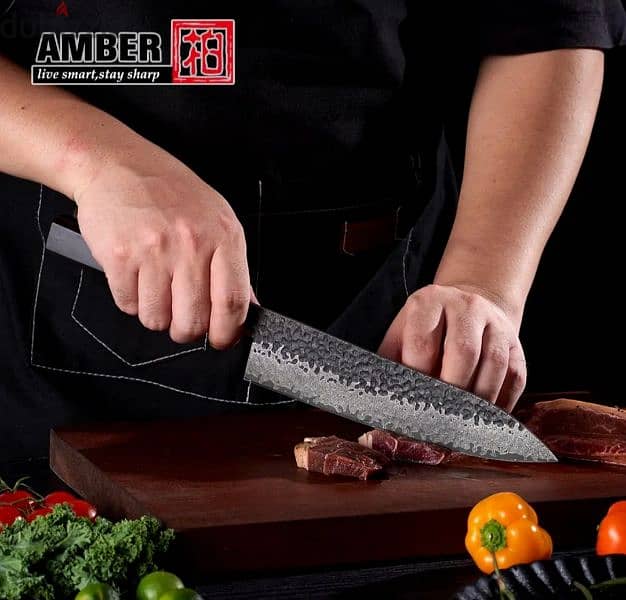 professional demascus steel chefs knife 14