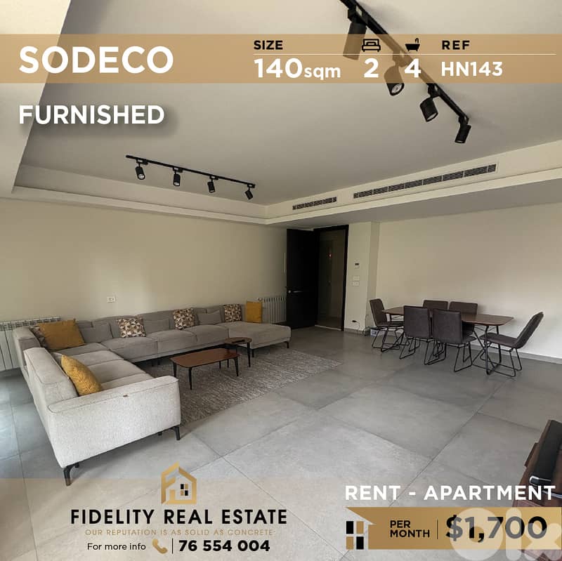 Apartment for rent in Sodeco HN143 شقة مفروشة للإيجار في السوديكو 0