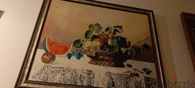 لوحه فنيه زيتيه اصليه مع التوقيع