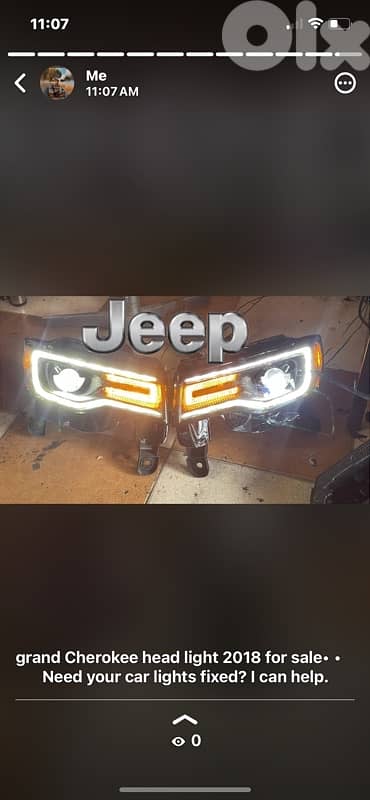 grand Cherokee head light original 2018 for sale 3