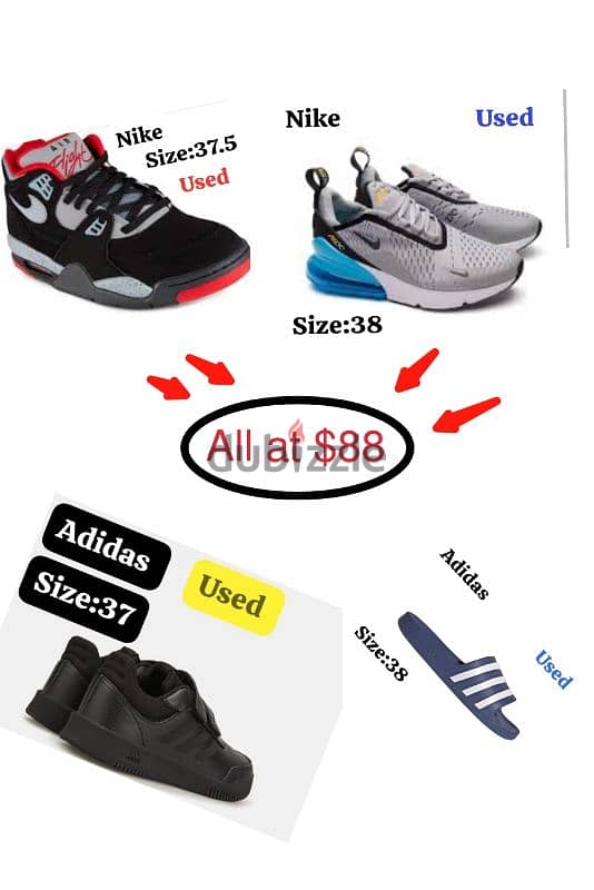 original used shoes -nike/adidas 0