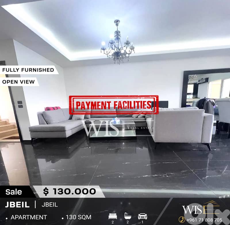 130 SQM fully furnished Apartment for SALE in Halat-Jbeil ! 0