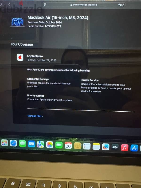 MacBook Air 15” M3 256 SSD 8 RAM 0